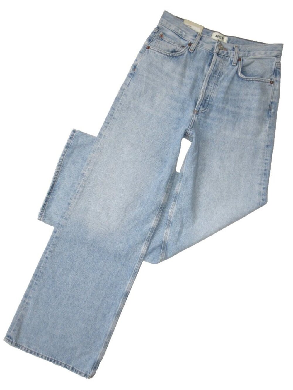 NWT AGOLDE Dame in Conflict High Rise Wide Leg No Cuff Rigid Jeans 26 - Picture 4 of 13